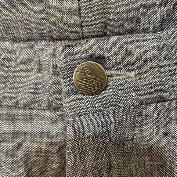 Riviera Red Pants Mens 31R Italian Linen Chambray Flat Front Unstructured - Picture 9 of 9